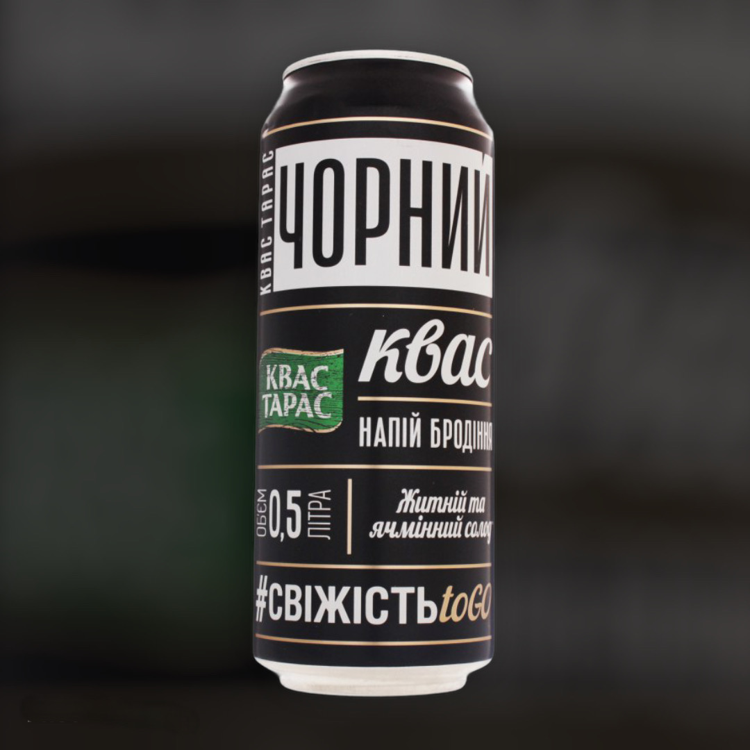 Доставка напитка квас Тарас черный ж/б ночью в Киеве