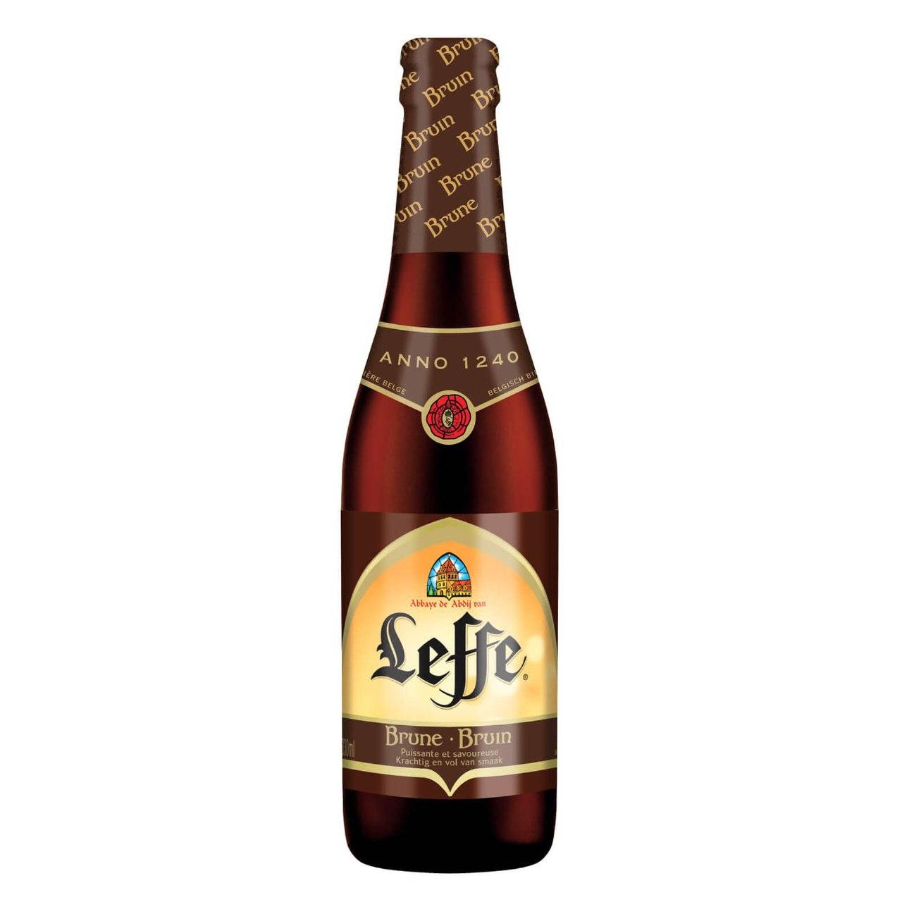 Доставка пива Leffe Brune ночью по Киеву