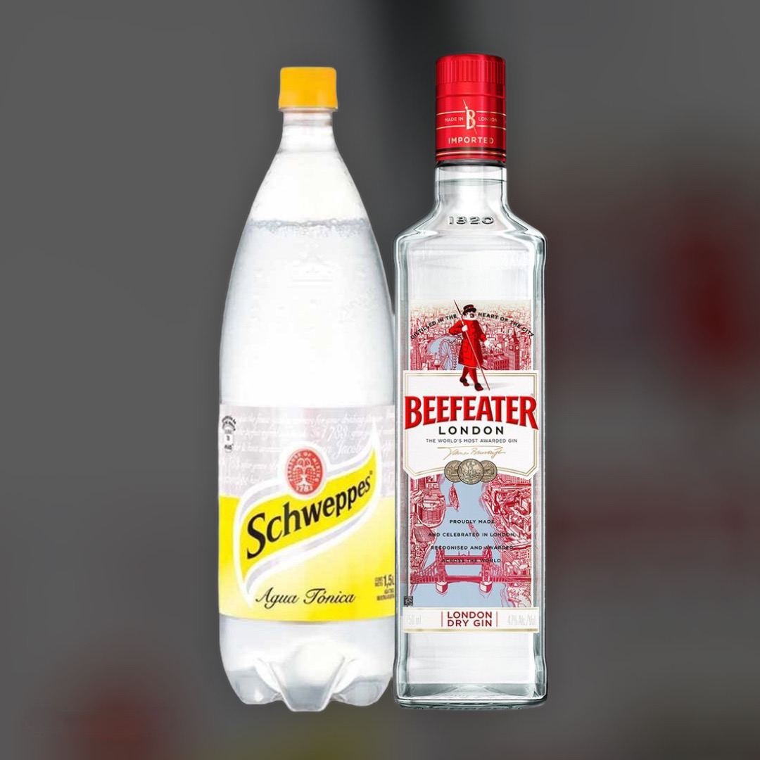 Набор Джин Beefeater + Schweppes Tonic 0,5 л+1 л